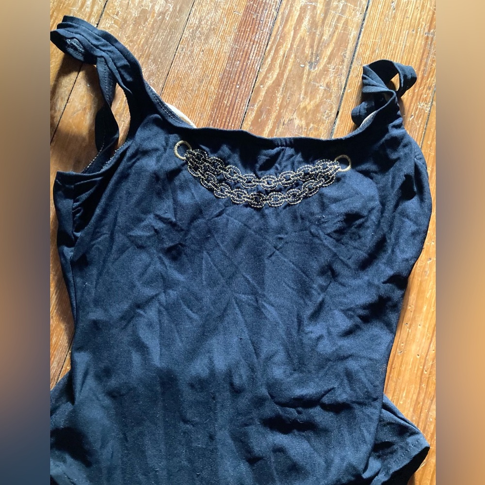 👓Black Vintage 80s Le Cove One Piece Bathing Suit, Size 10